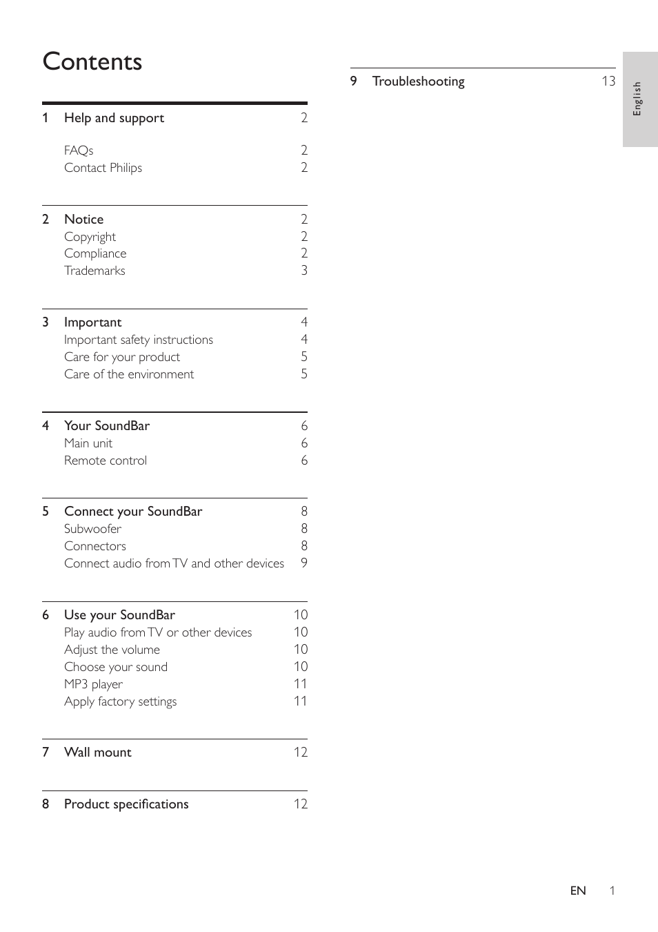 Philips CSS2123B-F7 User Manual | Page 3 / 17