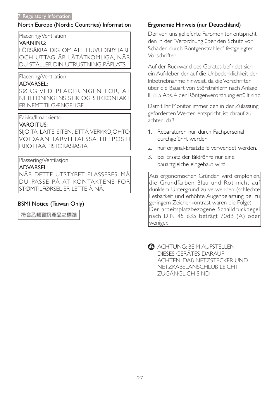 Philips 227E3LSU-27 User Manual | Page 29 / 41