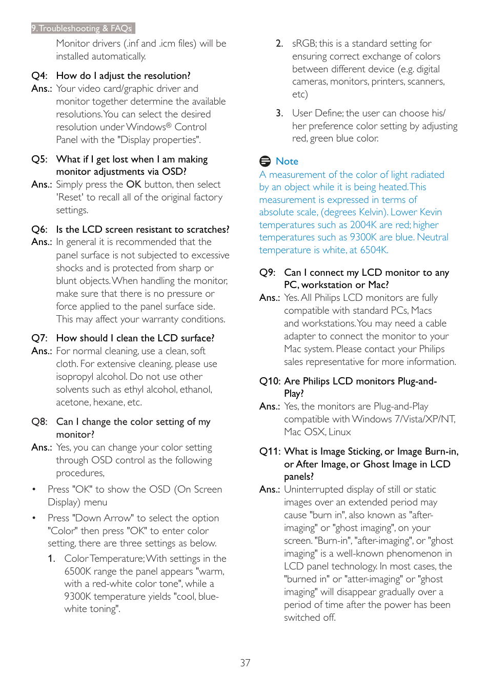 Philips 227E3LSU-27 User Manual | Page 39 / 41