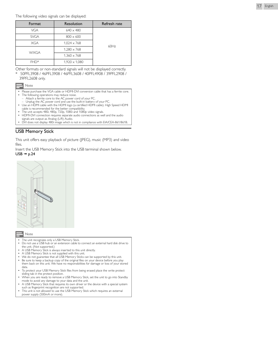 Philips 2000 series LED-LCD TV 39PFL2908 39" class-po User Manual | Page 17 / 56