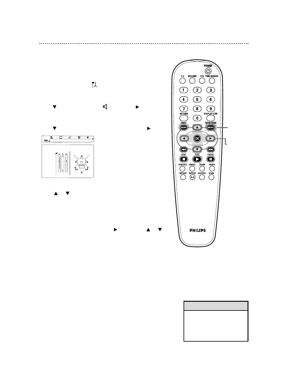 Speaker settings 49 | Philips DVDQ50AT99 User Manual | Page 49 / 60