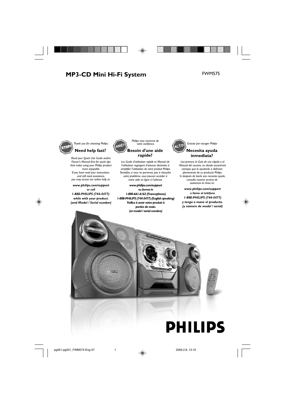 Philips FWM575-37B User Manual | 32 pages