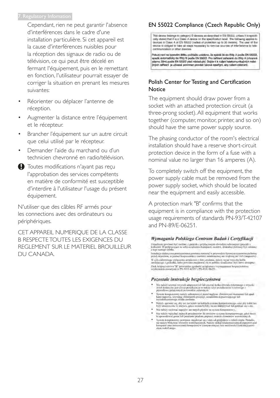 Philips LED monitor 247E3LPHSU E-line 23.6" - 59.9 cm with PowerSensor User Manual | Page 29 / 42