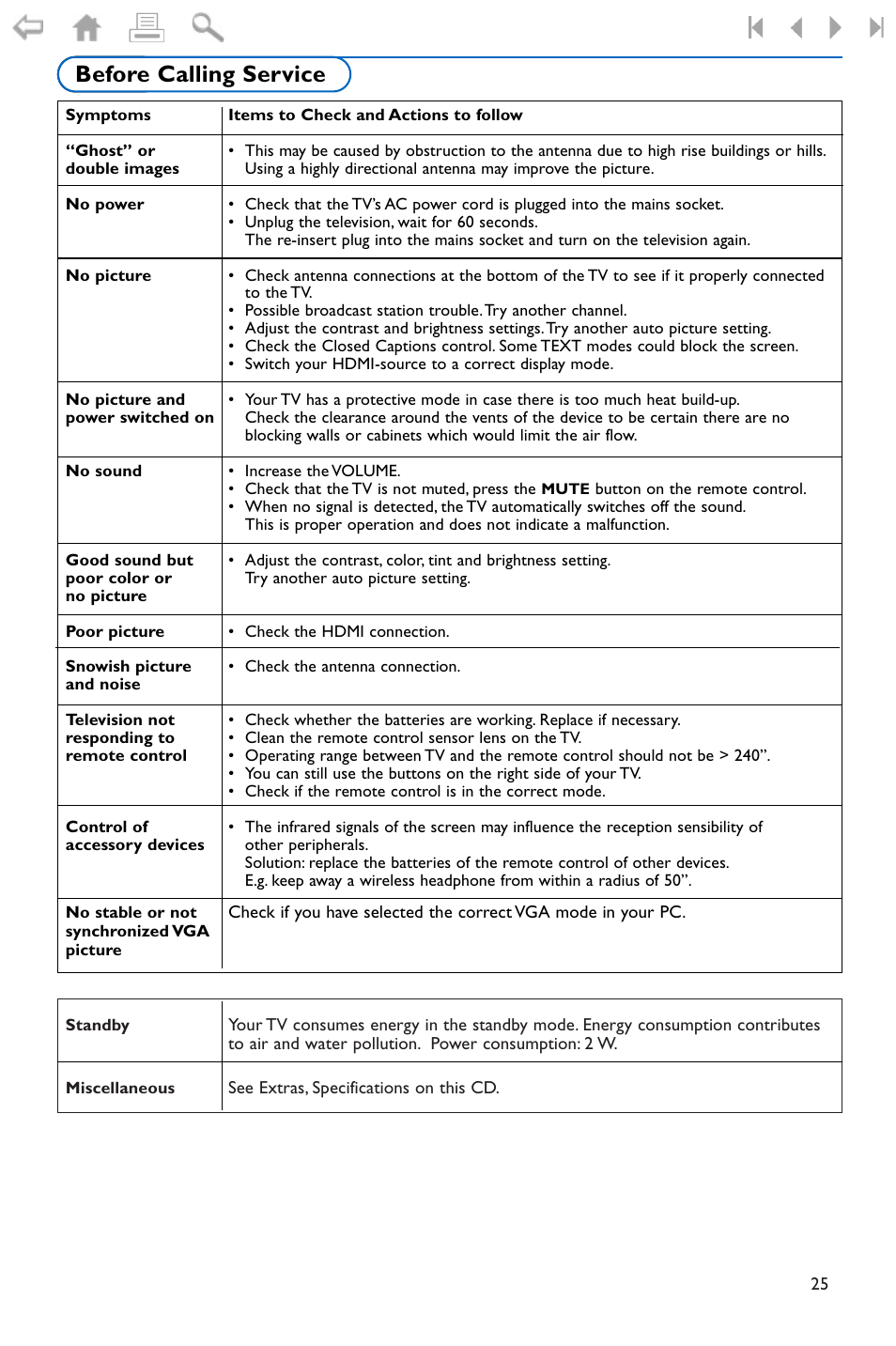 Before calling service, Tips | Philips widescreen flat TV 50PF9956 127 cm 50" plasma Progressive Scan User Manual | Page 29 / 36