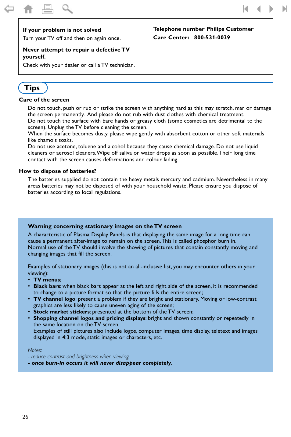 Tips | Philips widescreen flat TV 50PF9956 127 cm 50" plasma Progressive Scan User Manual | Page 30 / 36