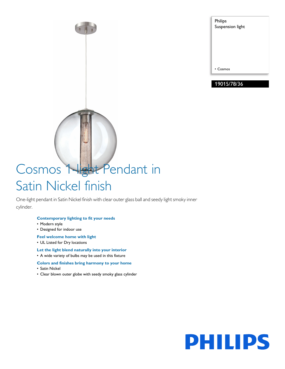 Philips 190157836 User Manual | 2 pages