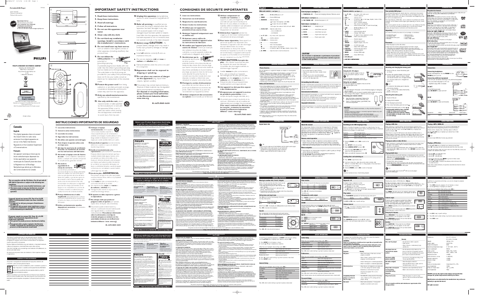 Philips PET824-37B User Manual | 5 pages