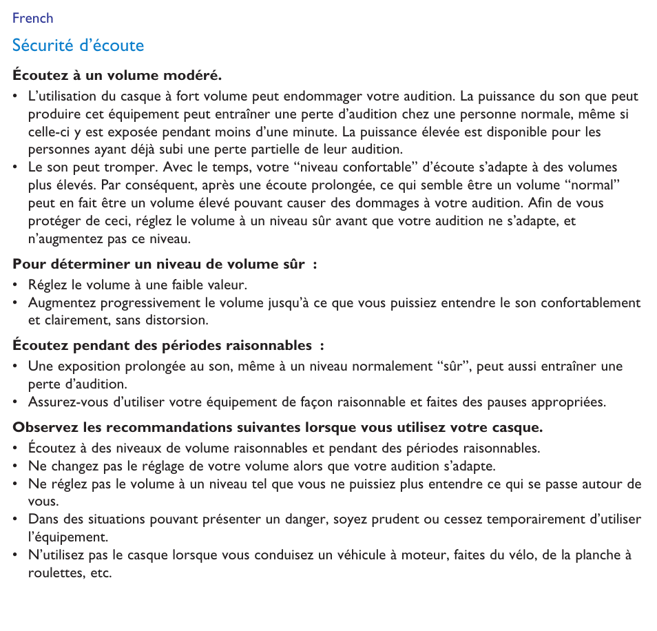 Sécurité d’écoute | Philips PET824-37B User Manual | Page 4 / 5