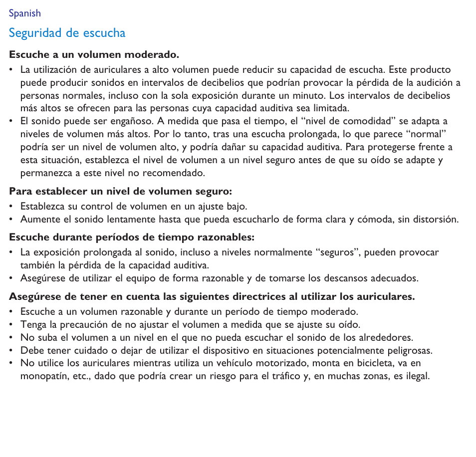 Seguridad de escucha | Philips PET824-37B User Manual | Page 5 / 5