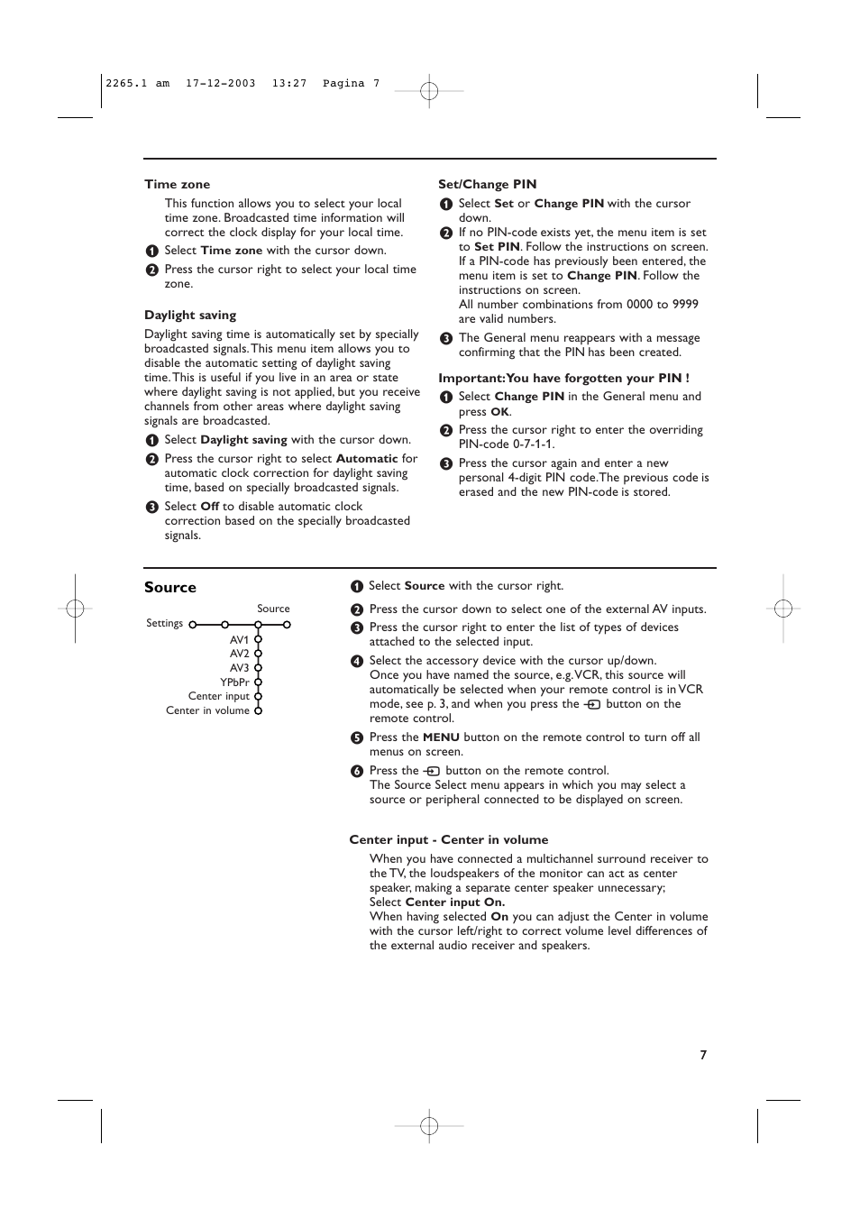 Source | Philips 42PF9936-37B User Manual | Page 11 / 34