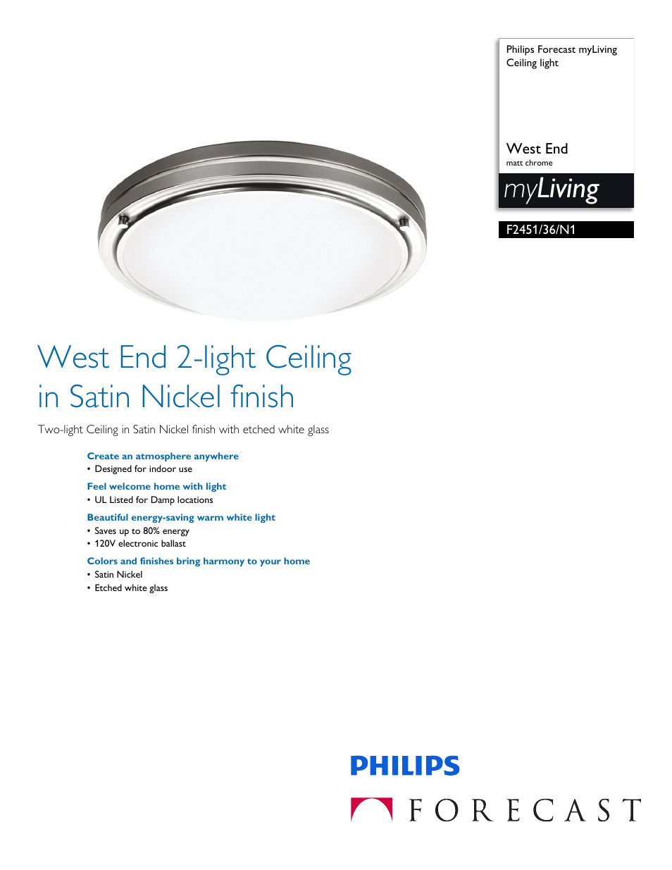 Philips F245136N1 User Manual | 2 pages