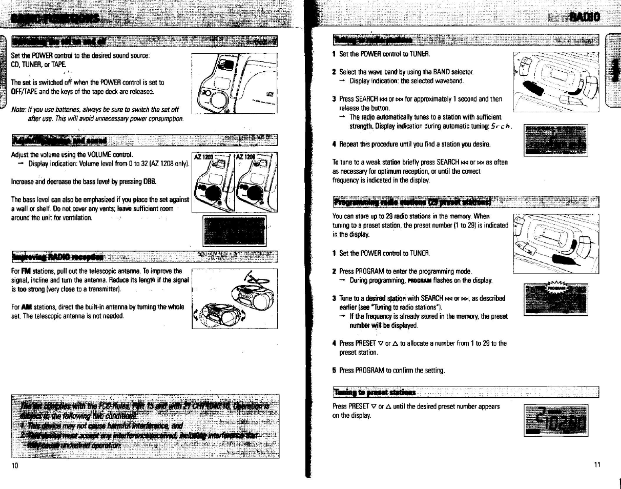 F'f »»-*v #<#•►*• > vi | Philips AZ1208-17 User Manual | Page 4 / 8