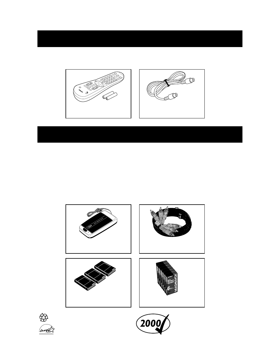 Upplied, Ccessories, Ptional | Sk ip s ea rc h, 7;; ind ex :: 7 aud io/m ute | Philips VRA651AT99 User Manual | Page 60 / 60