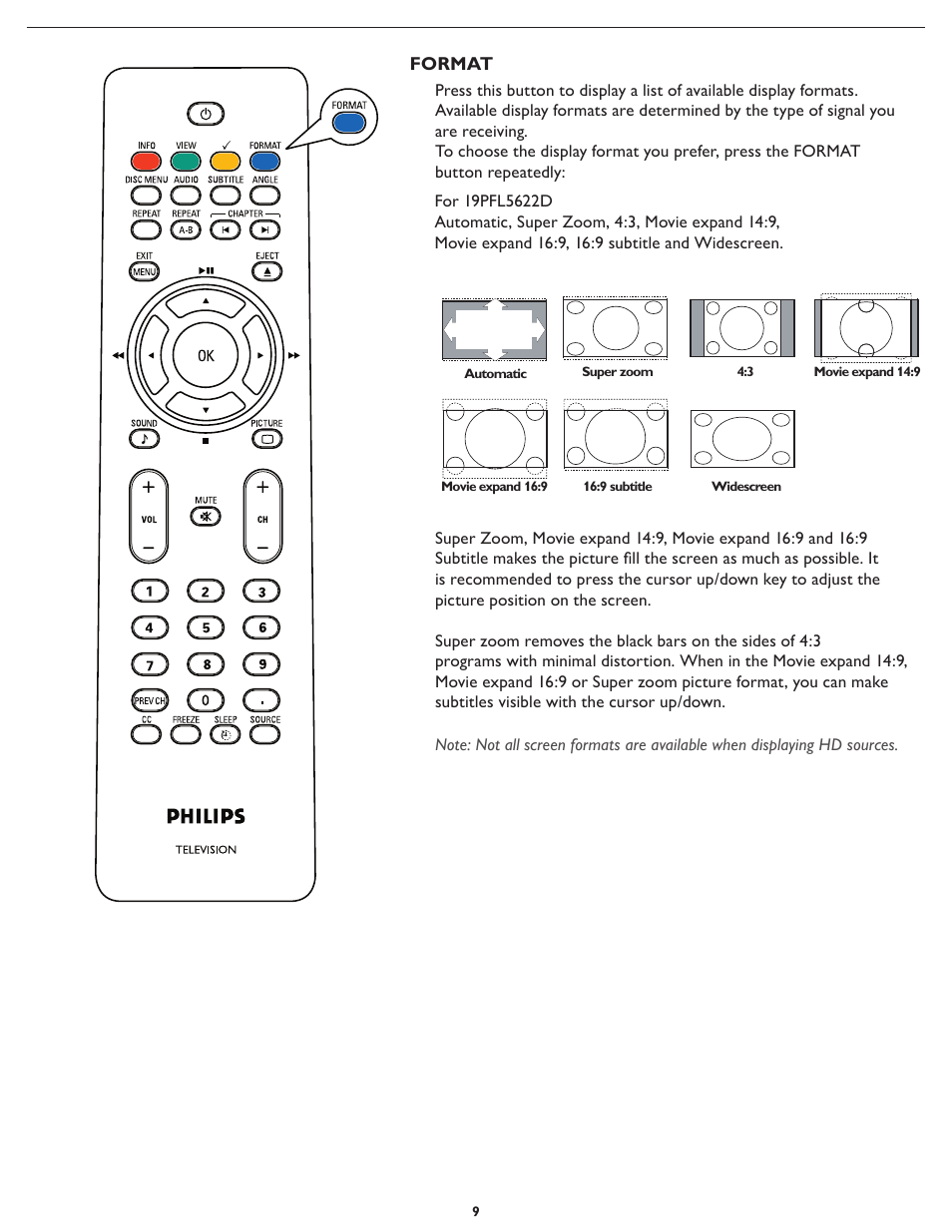 Philips 19PFL5622D-37 User Manual | Page 16 / 54