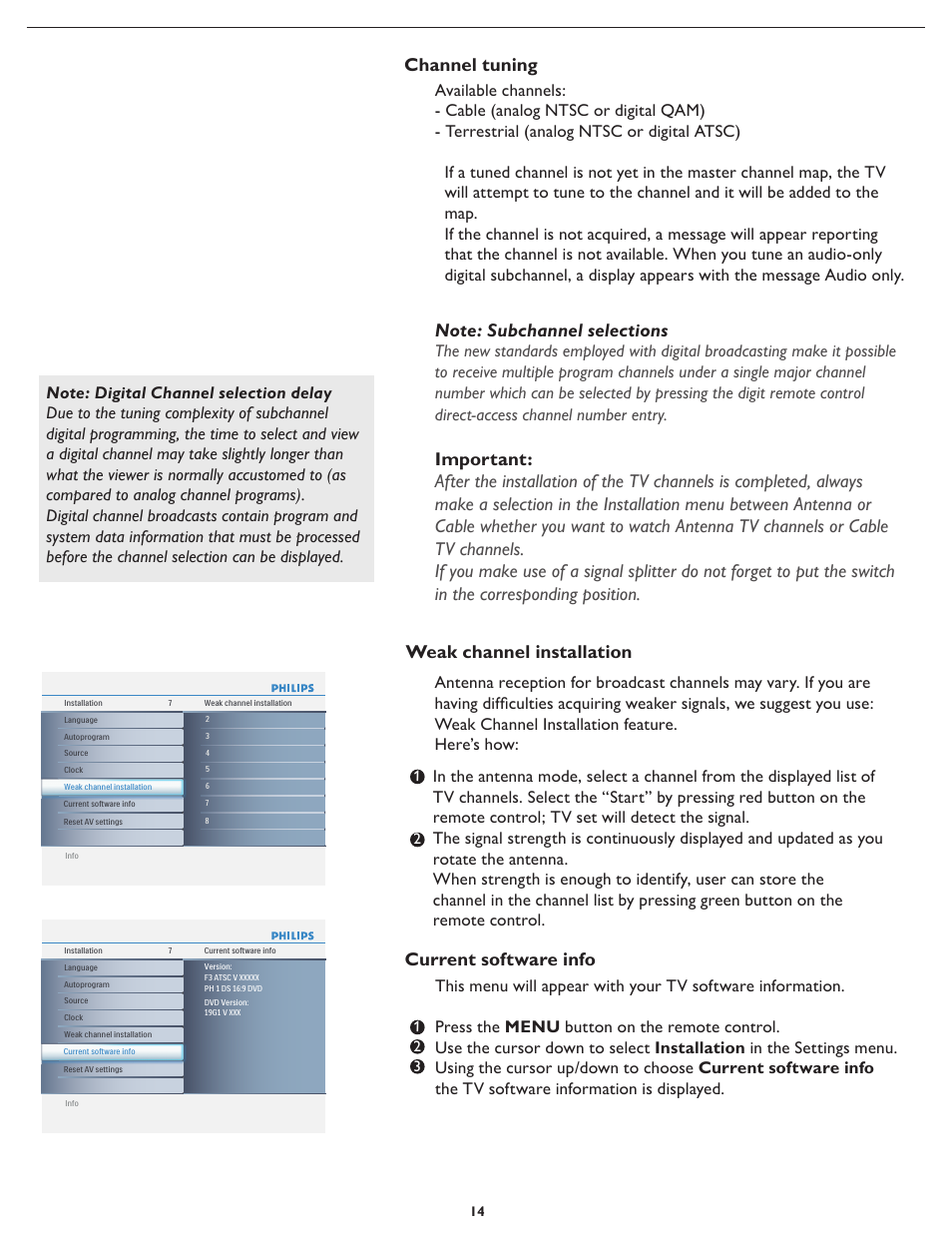 Channel tuning | Philips 19PFL5622D-37 User Manual | Page 21 / 54