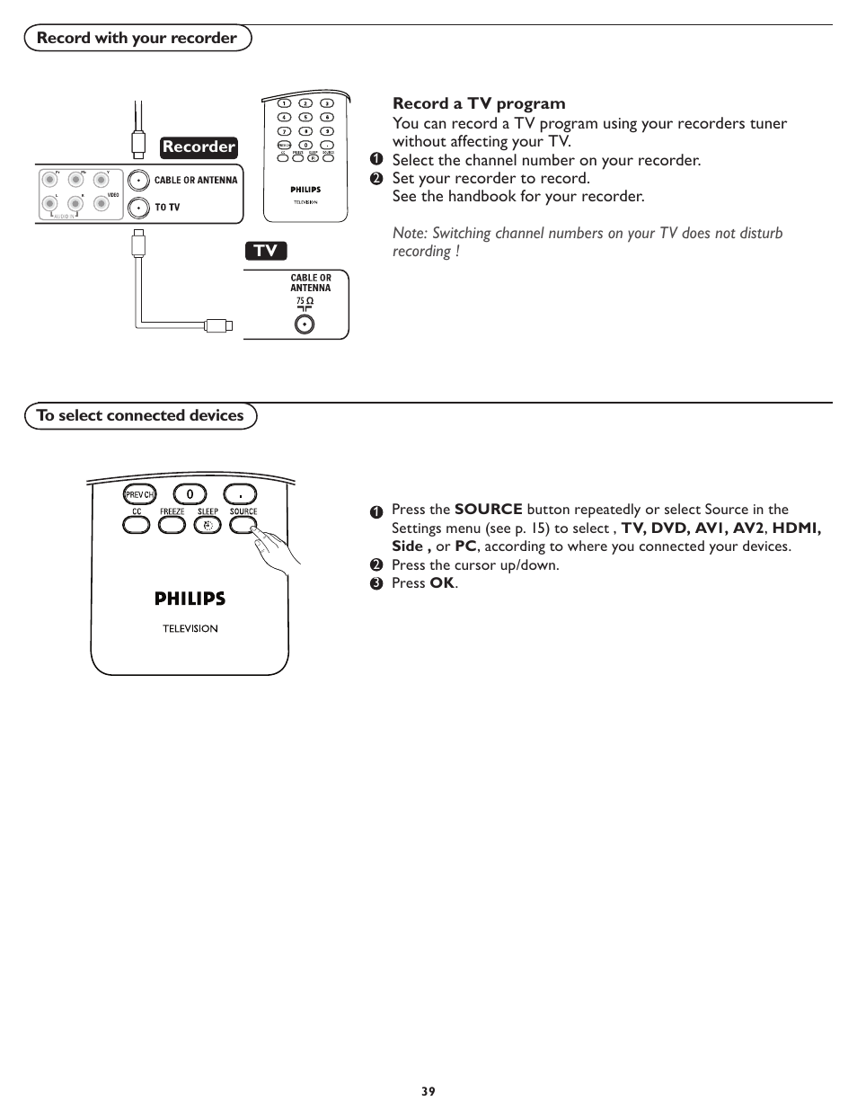 Tv recorder | Philips 19PFL5622D-37 User Manual | Page 46 / 54