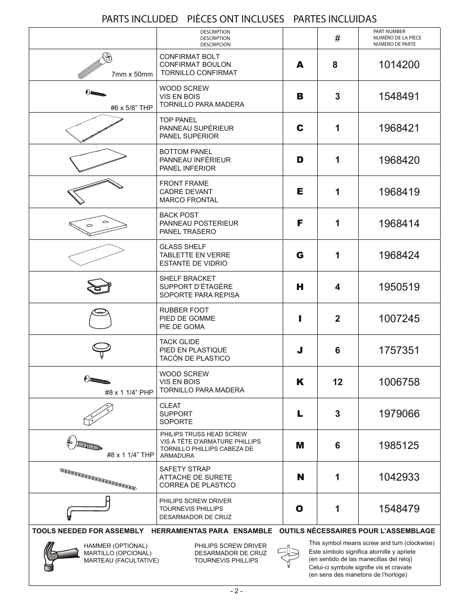 Philips 50 p2.pdf | Philips TV floor stand ST509126G User Manual | Page 2 / 8