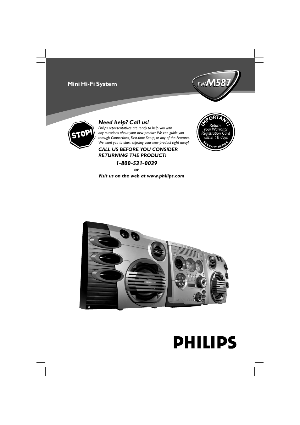 Philips MP3 Mini Hi-Fi System User Manual | 26 pages