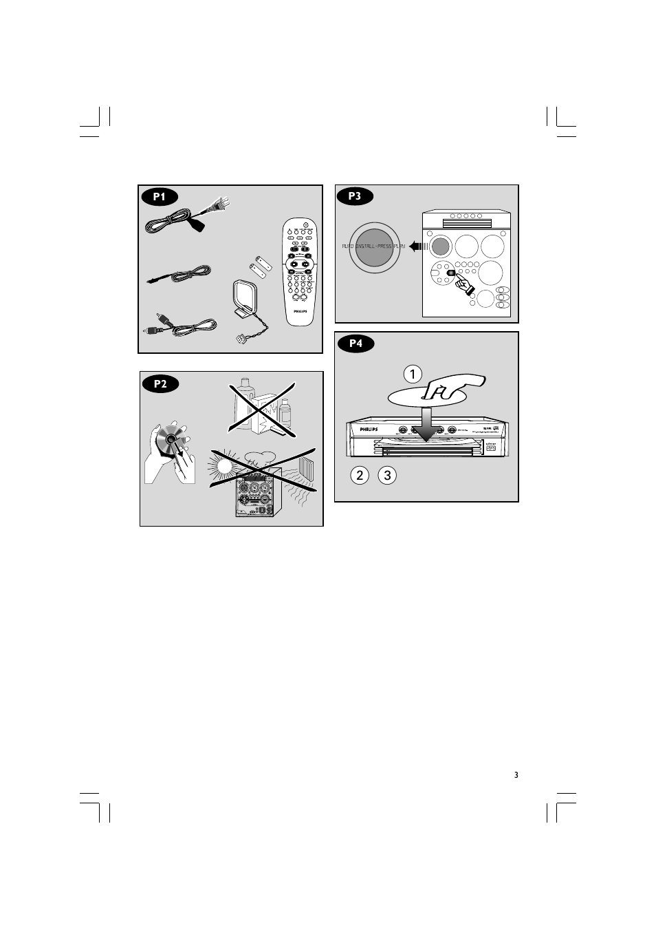 Philips MP3 Mini Hi-Fi System User Manual | Page 3 / 26