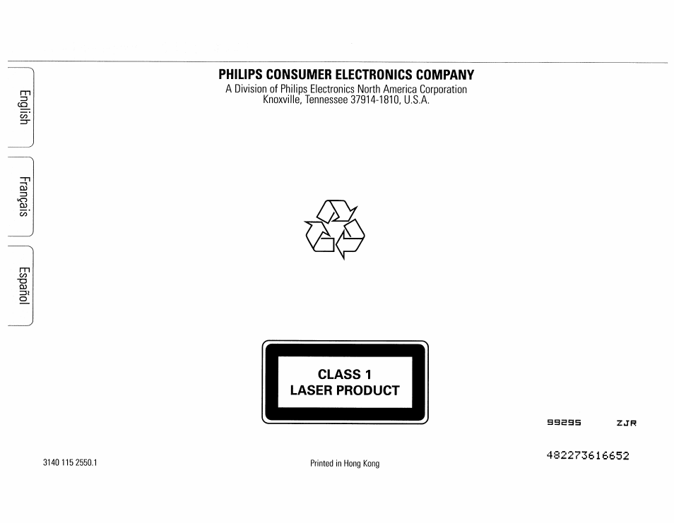 Philips consumer electronics company | Philips MC165C-37 User Manual | Page 40 / 40
