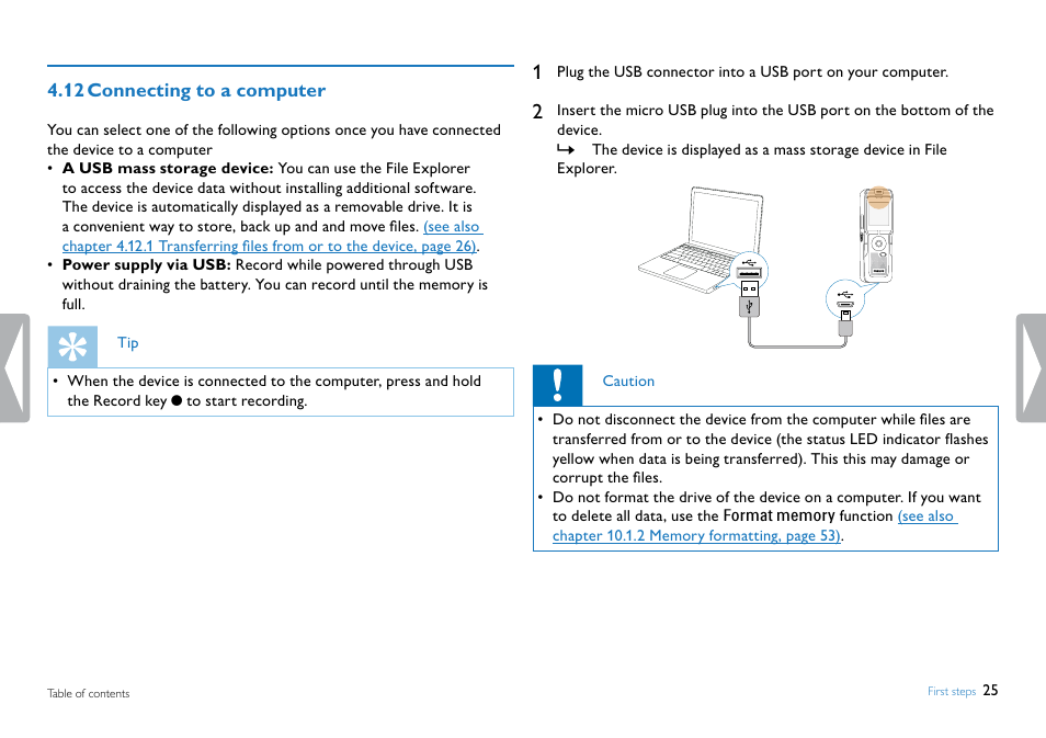 12 connecting to a computer | Philips DVT5500-00 User Manual | Page 25 / 60