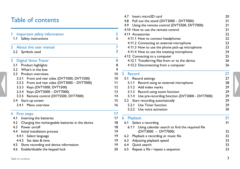 Philips DVT5500-00 User Manual | Page 3 / 60