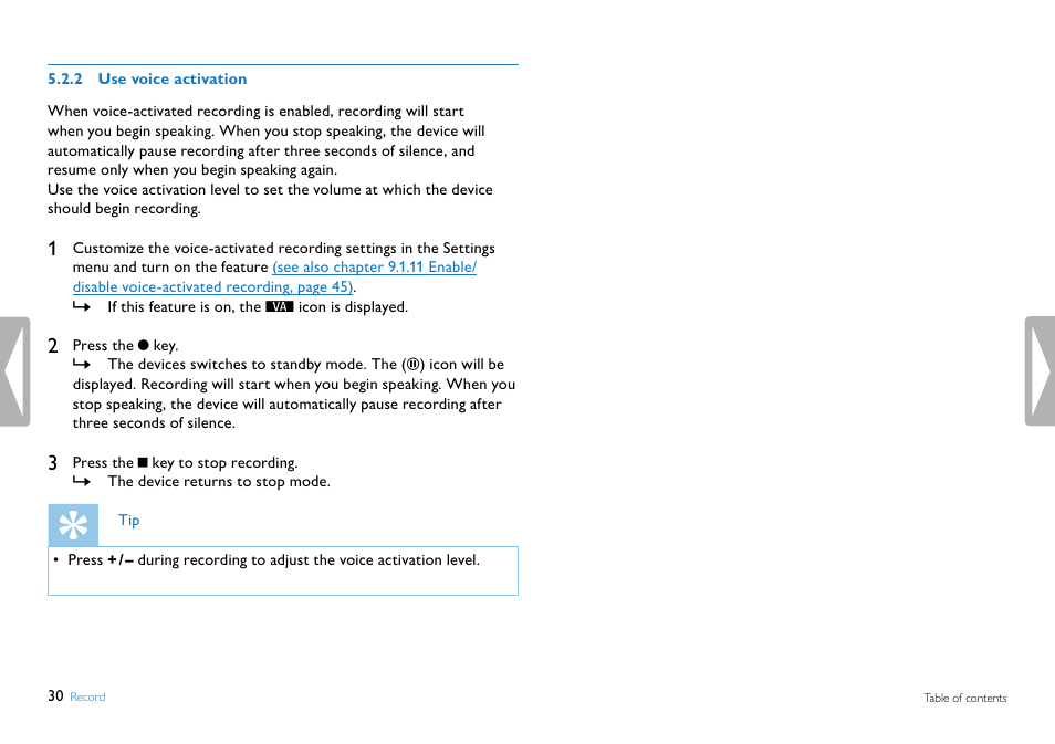 2 use voice activation | Philips DVT5500-00 User Manual | Page 30 / 60