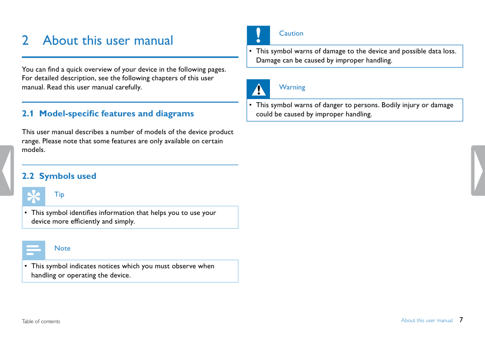 2 about this user manual, 2 symbols used | Philips DVT5500-00 User Manual | Page 7 / 60