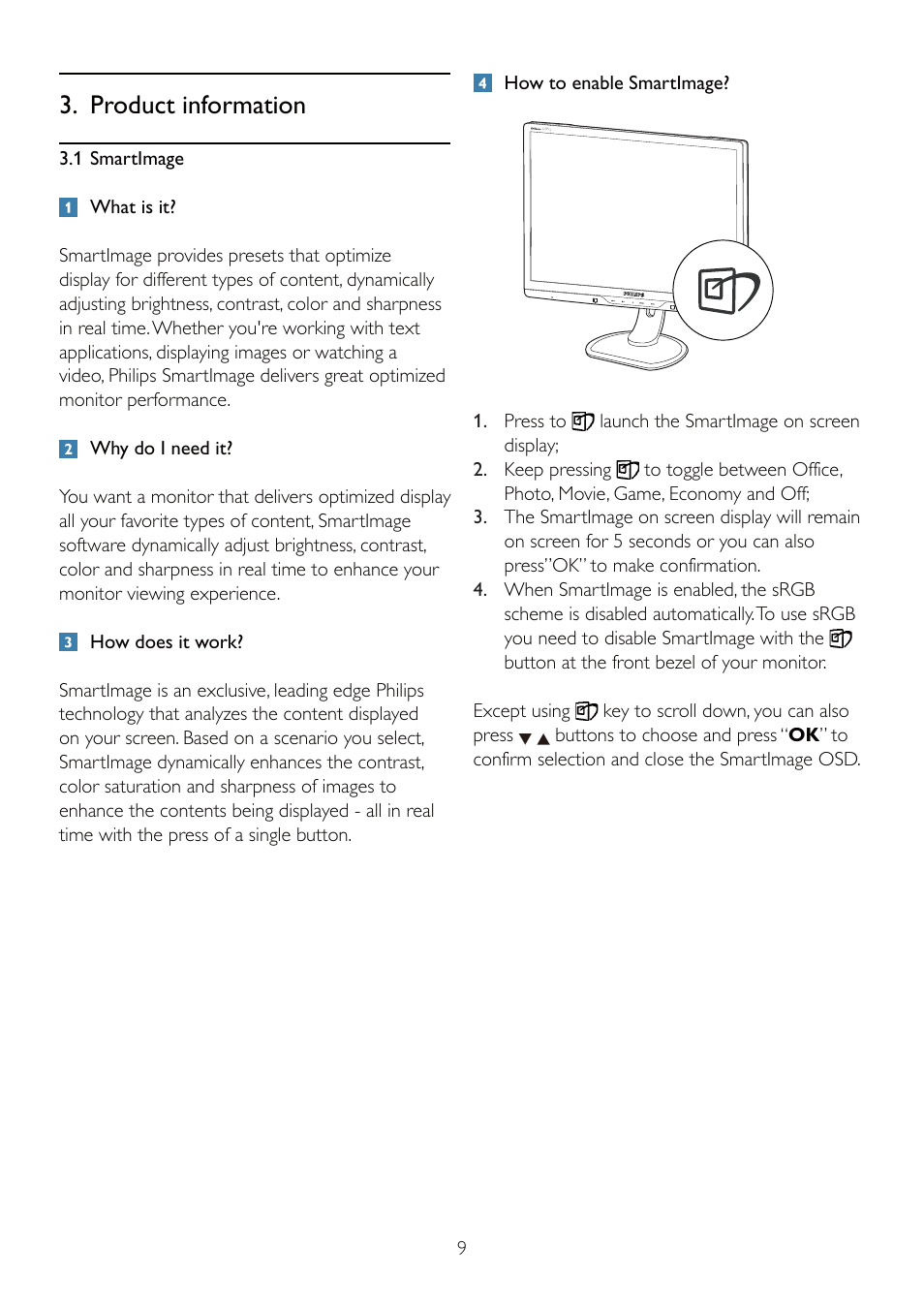 Product information | Philips 225P2EB-27 User Manual | Page 11 / 59