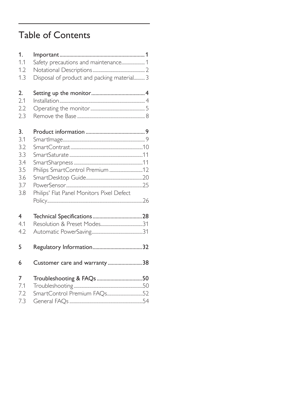 Philips 225P2EB-27 User Manual | Page 2 / 59