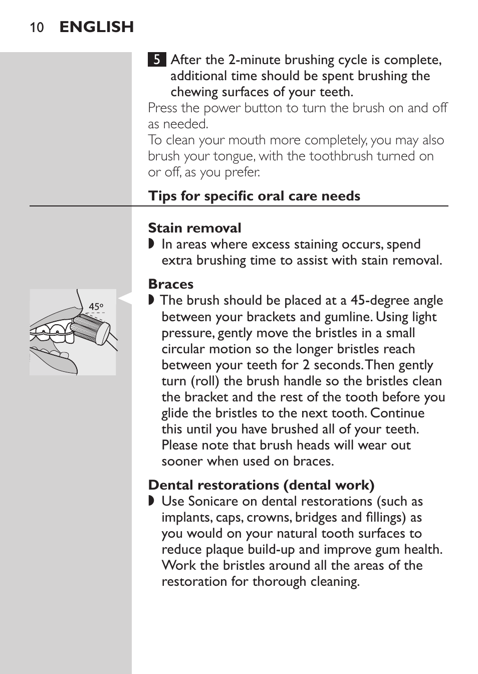 Philips HX5610-04 User Manual | Page 10 / 60