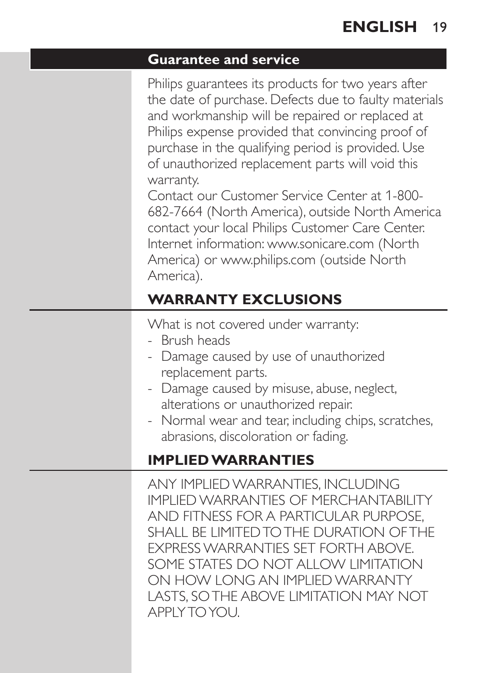 Philips HX5610-04 User Manual | Page 19 / 60