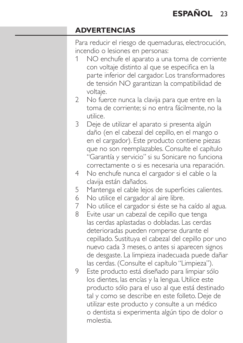 Philips HX5610-04 User Manual | Page 23 / 60