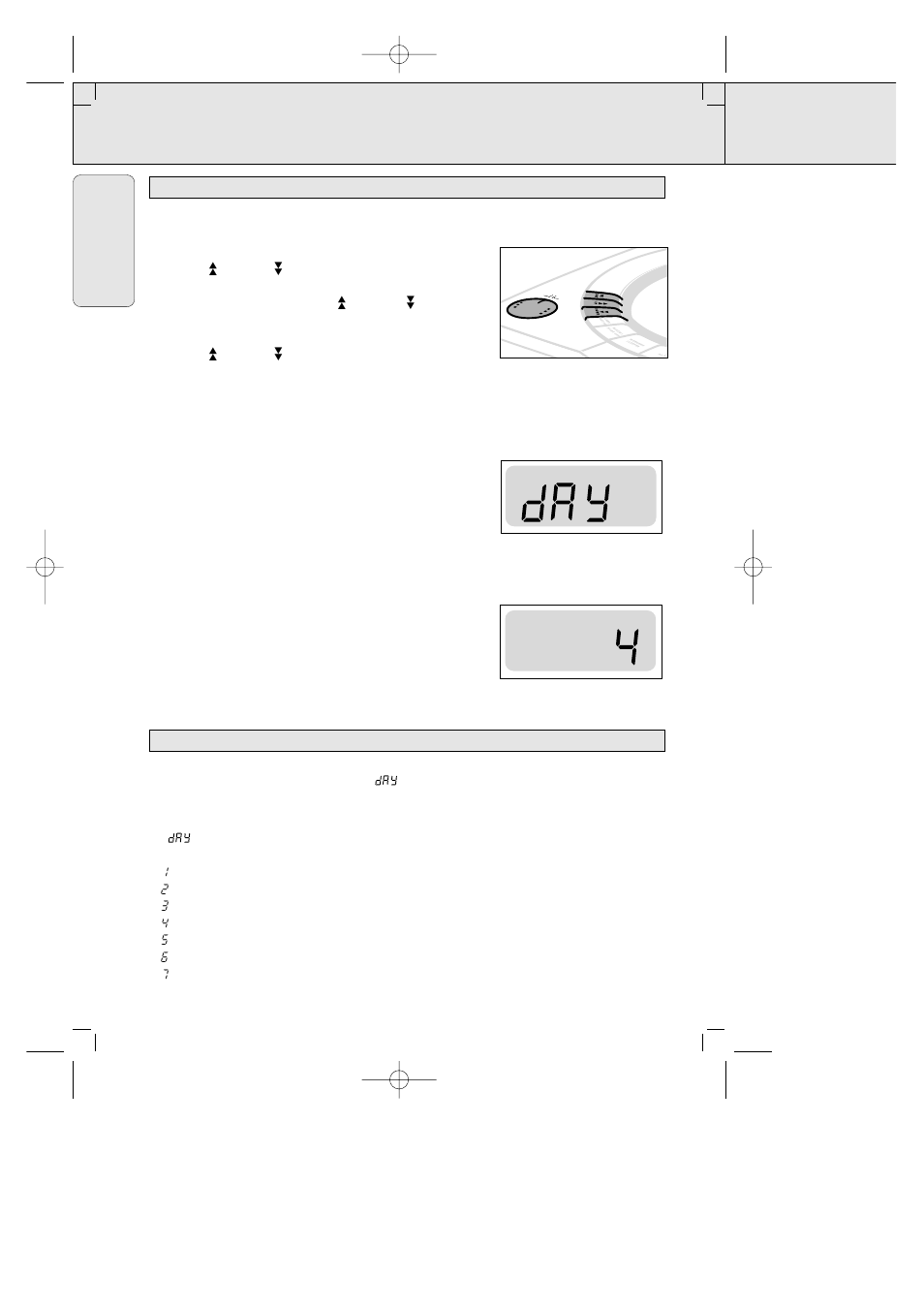 Clock, Setting the day setting the clock english | Philips AJ3936-17 User Manual | Page 10 / 44