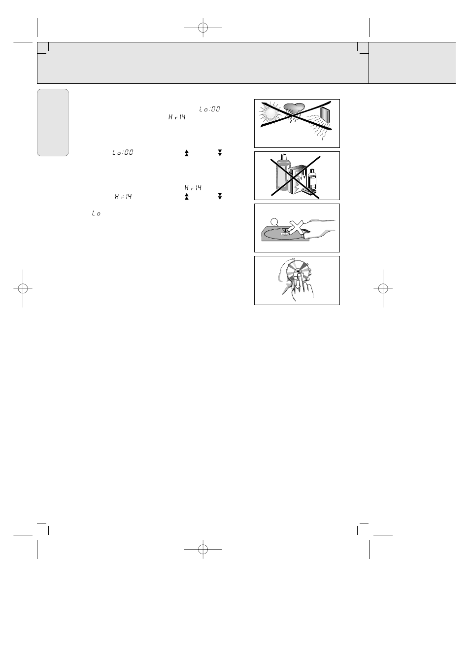 Setting the alarm switching off the alarm | Philips AJ3936-17 User Manual | Page 16 / 44