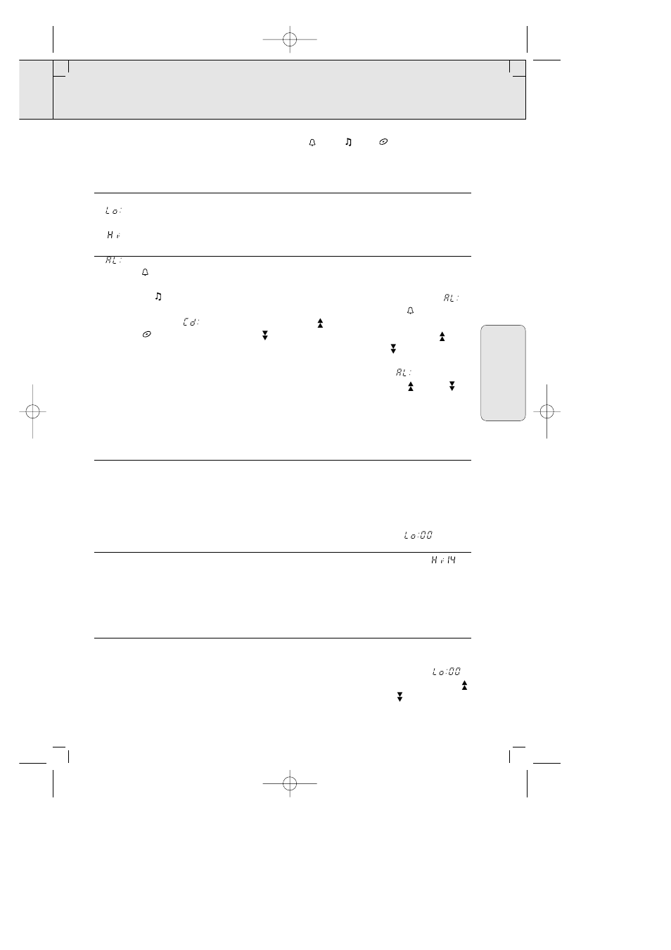 Ajuste de la alarma apagado de la alarma | Philips AJ3936-17 User Manual | Page 43 / 44