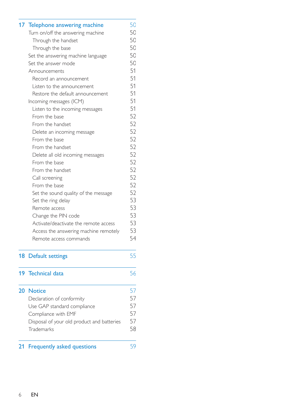 Philips SE8881B-22 User Manual | Page 6 / 62