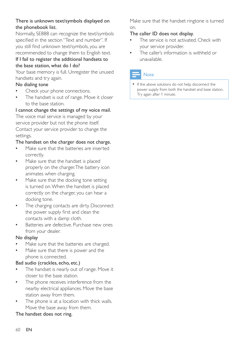 Philips SE8881B-22 User Manual | Page 60 / 62