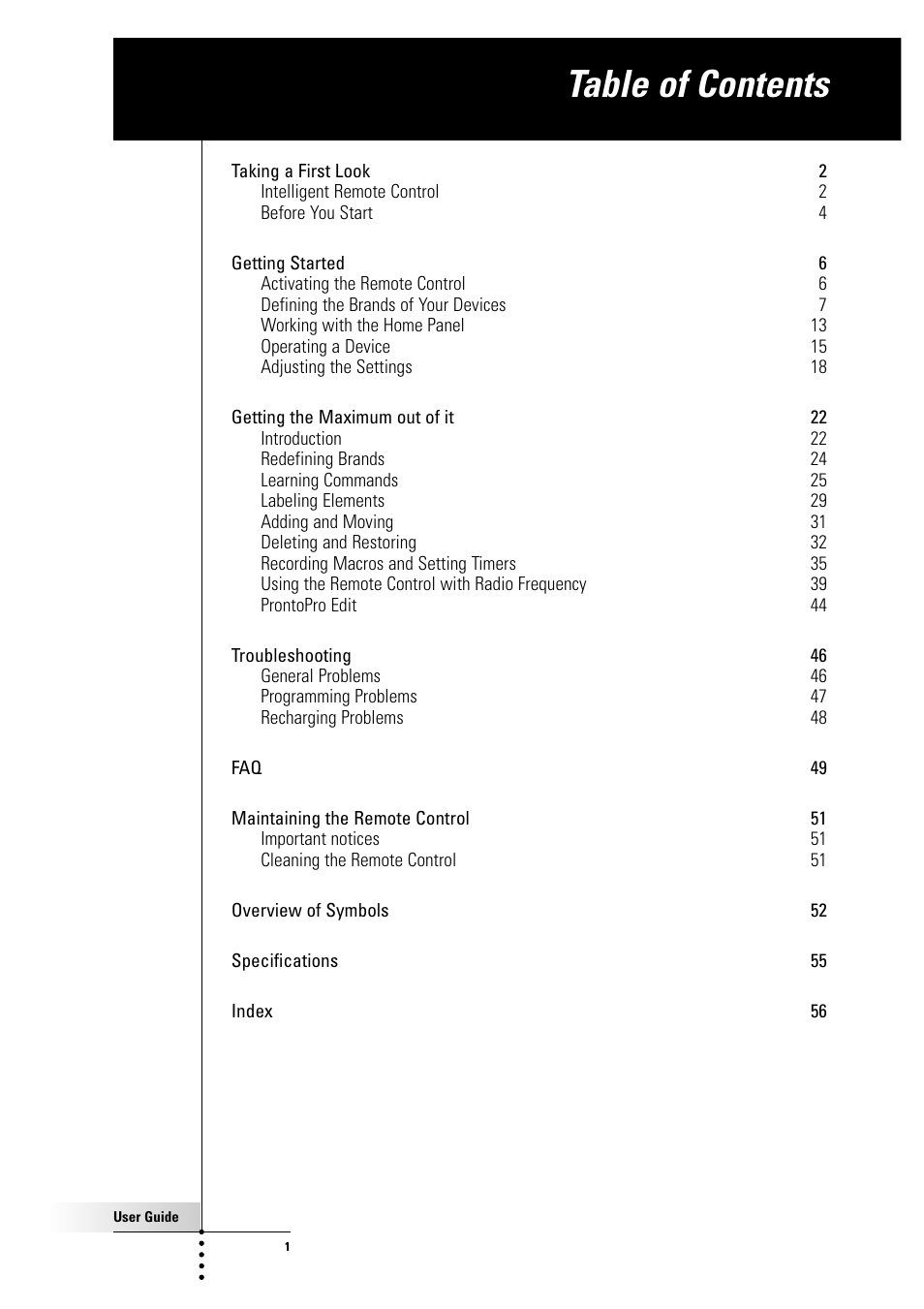 Philips Color Touch Screen Rem Cont w-Database User Manual | 60 pages