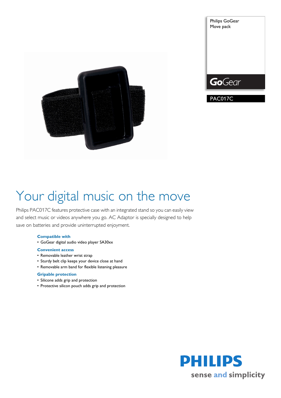 Philips PAC017C-37 User Manual | 2 pages