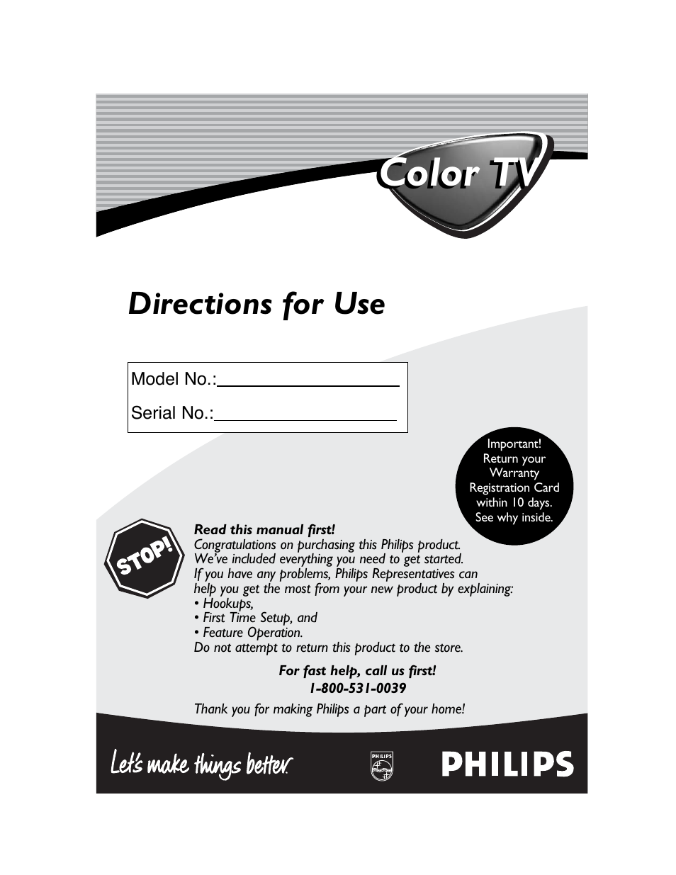 Philips 20PS47S User Manual | 36 pages