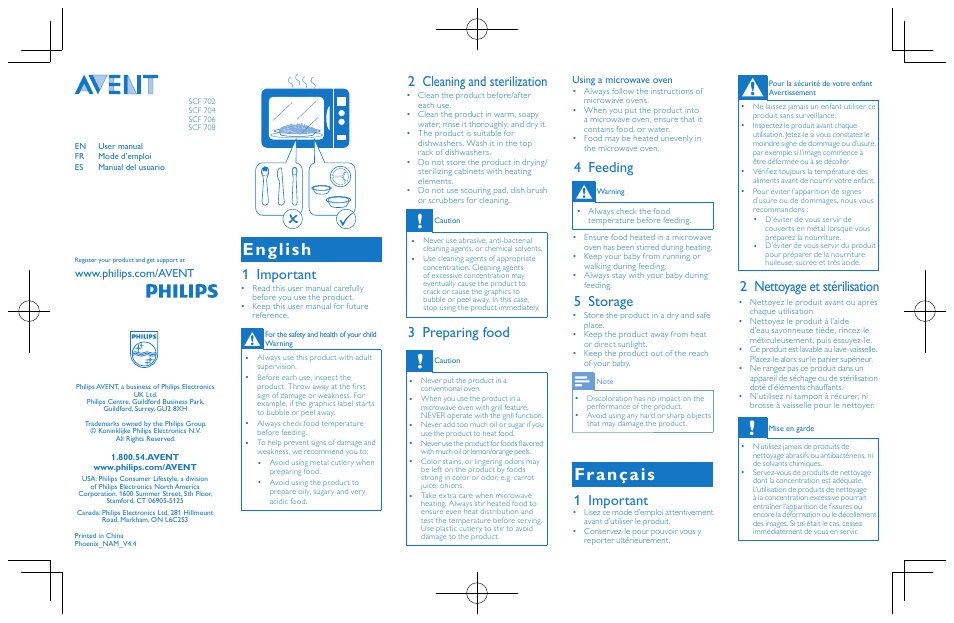 Philips SCF706-00 User Manual | 2 pages
