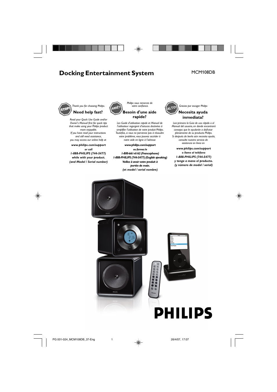 Philips MP3-WMA-CD playback Micro Hi-Fi System User Manual | 25 pages