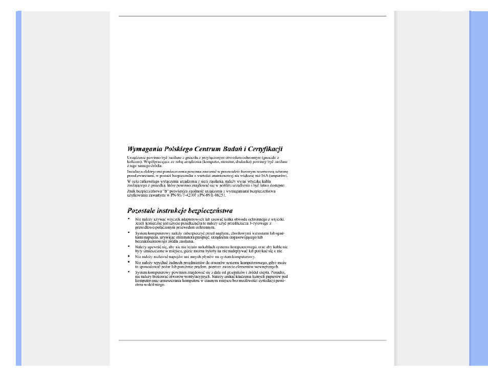 Polish center for testing and certification notice, North, Europe information (nordic countries) | Philips 7FF1AW-37 User Manual | Page 58 / 77