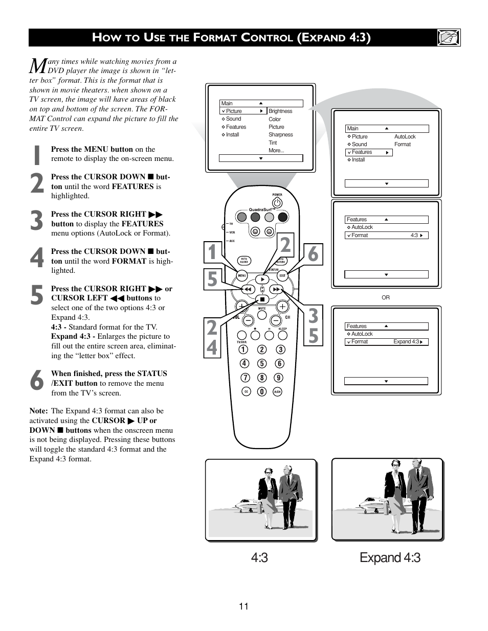 3 expand 4:3 | Philips 27PT563S User Manual | Page 11 / 40