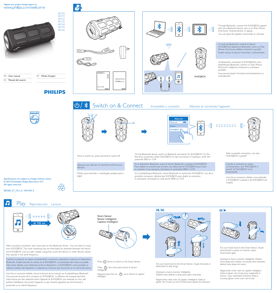 Philips SB7200-37 User Manual | 2 pages