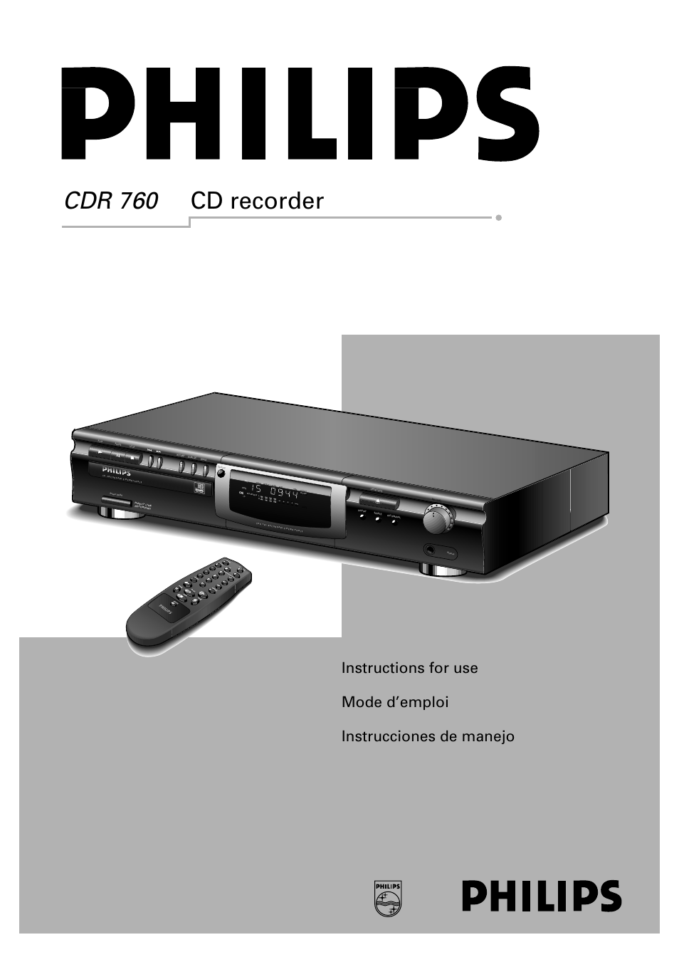 Philips CDR760BK User Manual | 54 pages