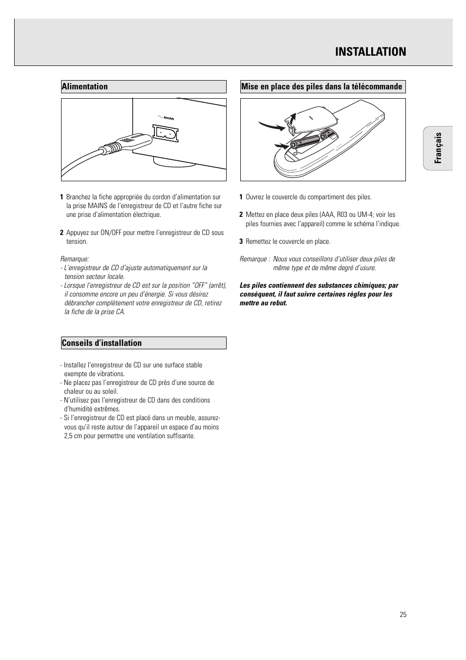 Installation | Philips CDR760BK User Manual | Page 27 / 54