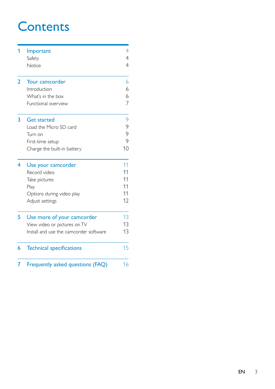 Philips CAM102SB-00 User Manual | Page 3 / 19