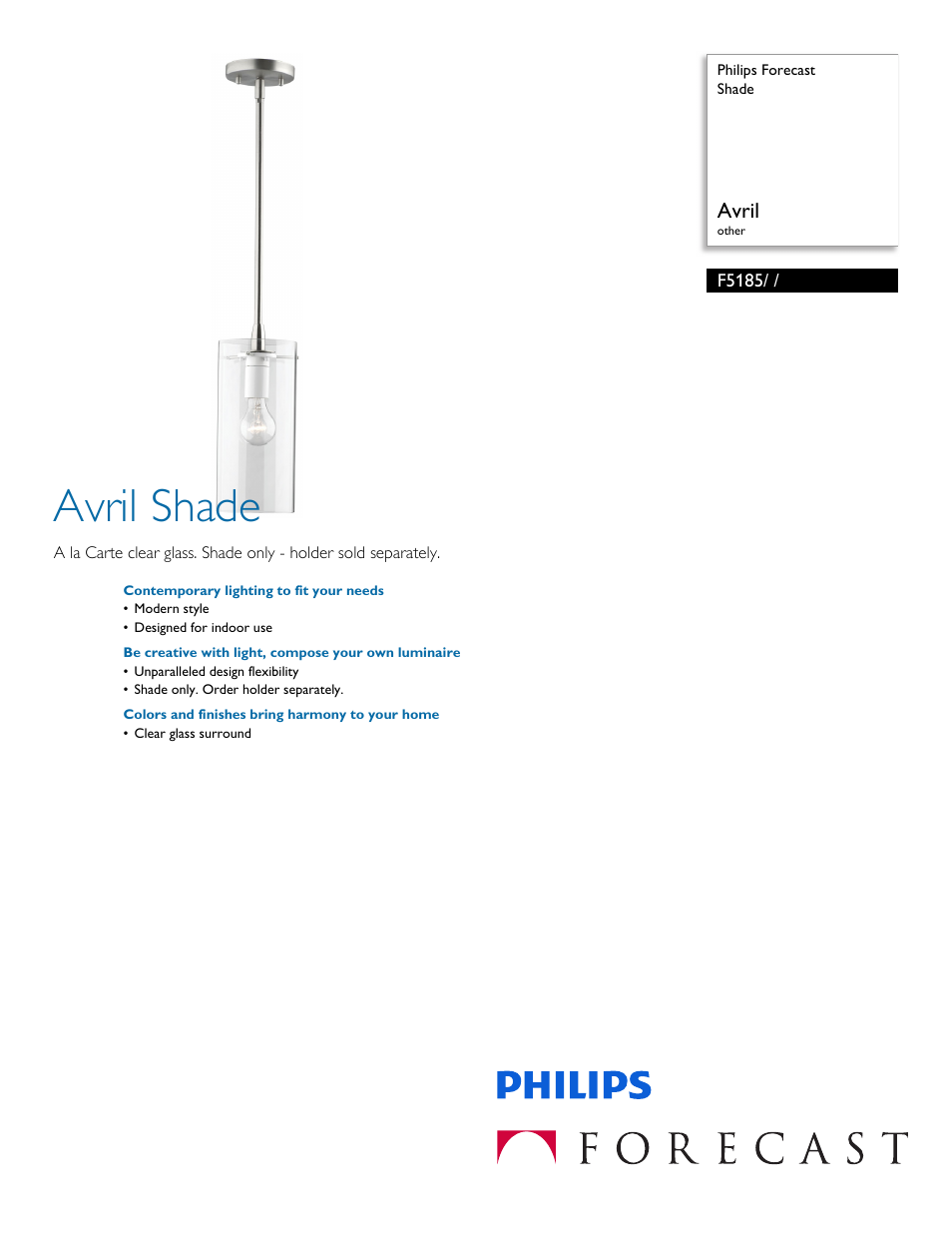 Philips F5185 User Manual | 2 pages